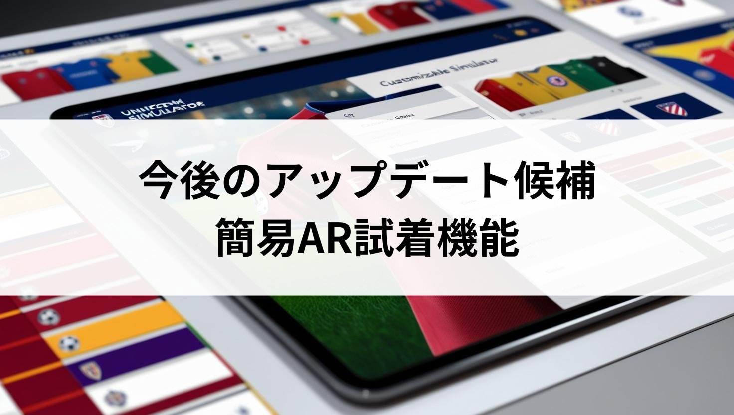 今後のアップデート候補：簡易AR試着機能